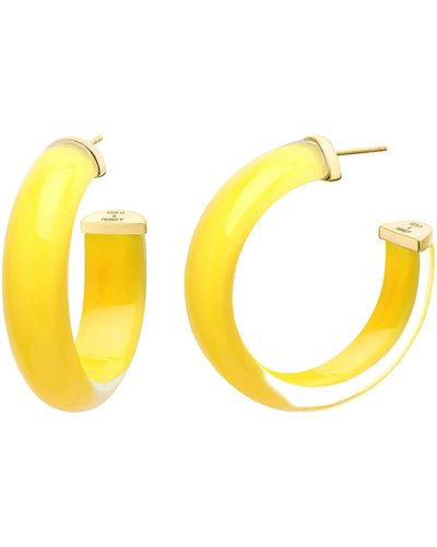 Gold & Honey Small Yellow Illusion Hoops