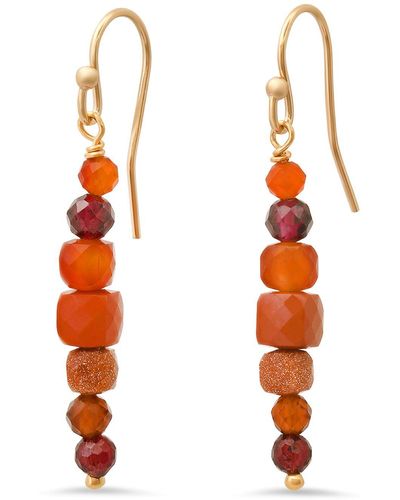 Soul Journey Jewelry Cinnamon Stick Earrings - Orange