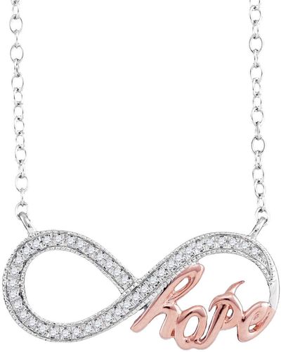 Cosanuova Infinity Hope Necklace In 10k Gold - White