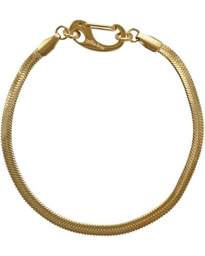 Smilla Brav Snake Chain Bracelet Montana - Metallic