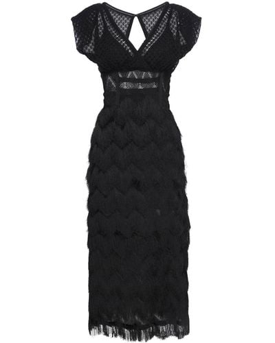 LAHIVE The Z Fringe Dress - Black