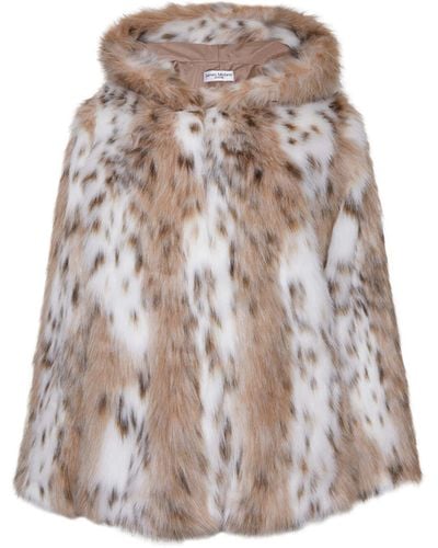 James Lakeland Lynx Hooded Faux Fur Jacket - White