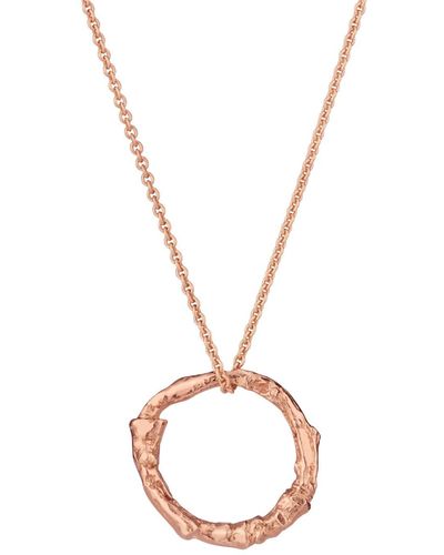 Posh Totty Designs Rose Gold Plated Medium Twig Hoop Necklace - Metallic