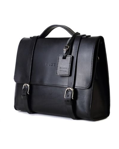 THE DUST COMPANY Leather Briefcase Mod 125 - Black