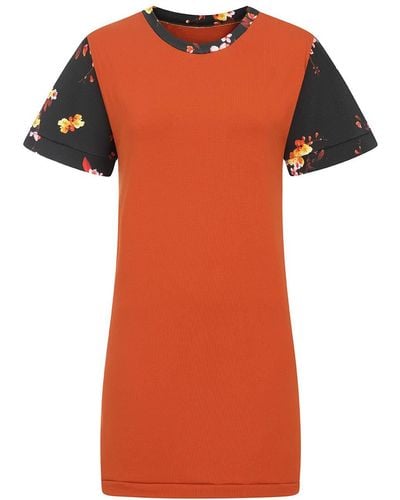 Sophie Cameron Davies Rust Cotton T-shirt Dress - Orange