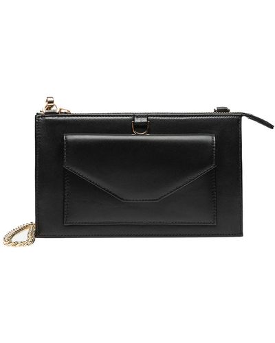 Lovard Black Leather Purse Wallet With Gold Hardware