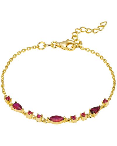 LÁTELITA London Olivia Bracelet Ruby Red Gold - Metallic