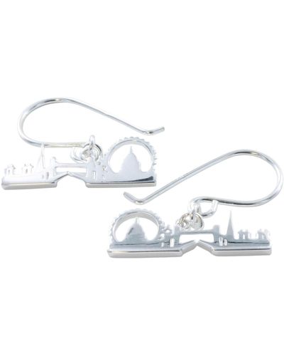 Reeves & Reeves London Skyline Sterling Hook Earrings - Metallic