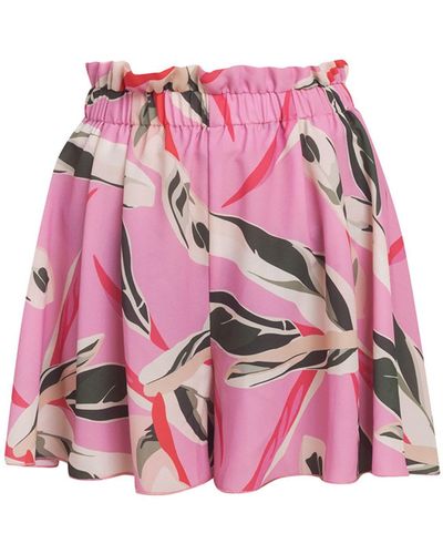 Cliché Reborn Dominicana Flippy Chiffon Paperbag Shorts - Pink