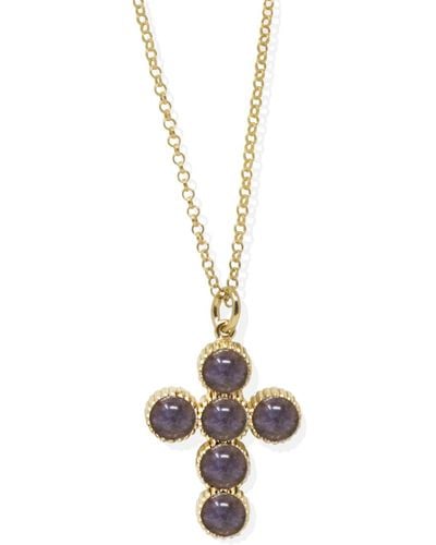 Vintouch Italy Hope Gold-plated Iolite Necklace - Blue