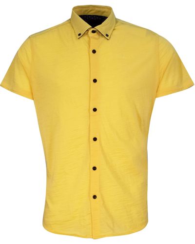 lords of harlech Tobias Merino Shirt - Yellow