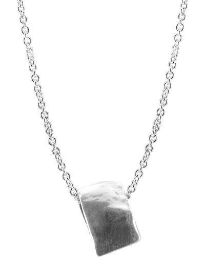 Anchor and Crew Gustatory Coffee Bag Necklace Pendant - Metallic