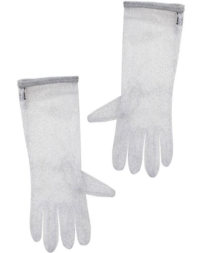 Azima Musayeva Bijou Gloves - White