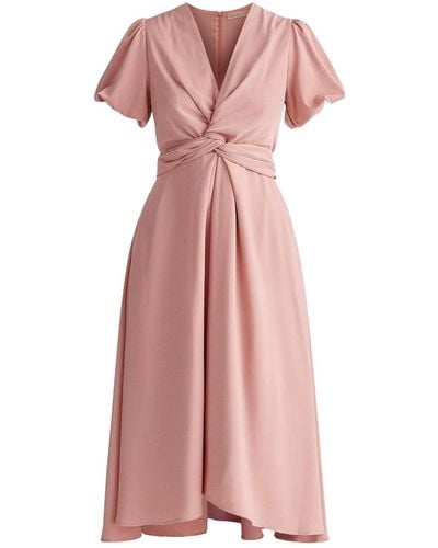 Paisie Midi Twist Dress - Pink