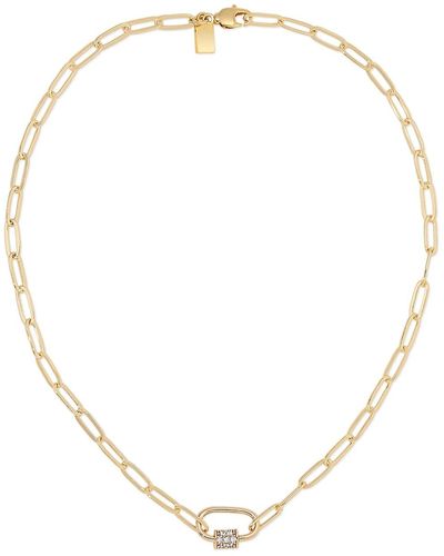 Native Gem Carabiner Necklace - Metallic