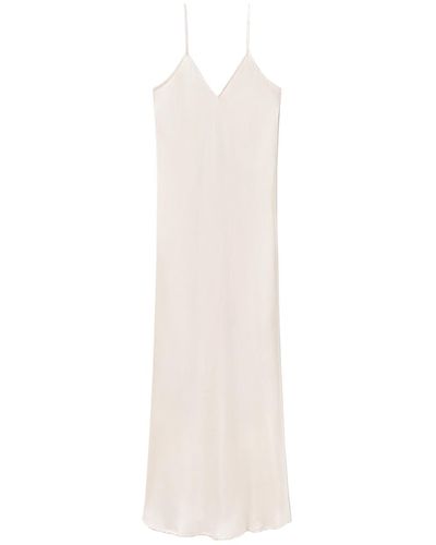 SILK LAUNDRY 90s Silk Slip Dress White