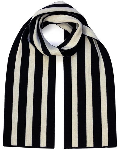 INGMARSON Stripes Wool & Cashmere Scarf Black