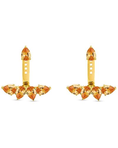 SALLY SKOUFIS Pure Ear Jacket With Made Champagne Diamonds In Yellow Gold - Metallic