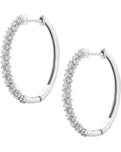 Miki & Jane Eze Diamond Hoop Earrings - Metallic