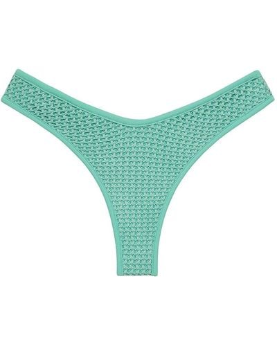 Montce Turquoise Crochet Lulu Bikini Bottom - Green