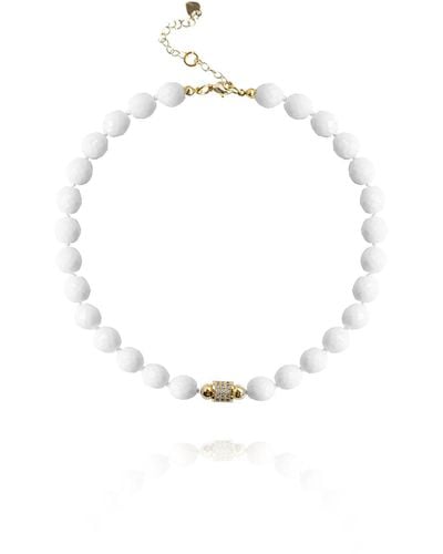 Saule Label Leni Mini Necklace In - White