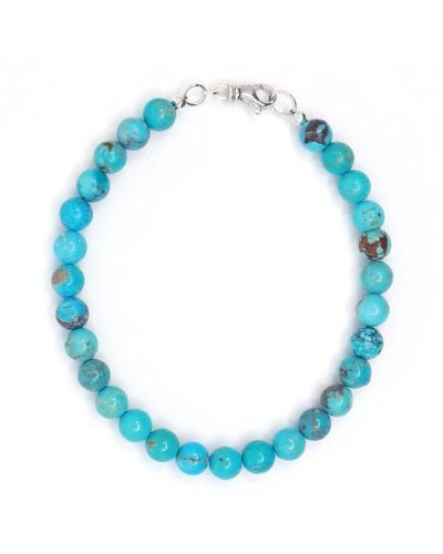 Shar Oke Arizona Turquoise Beaded Bracelet - Blue