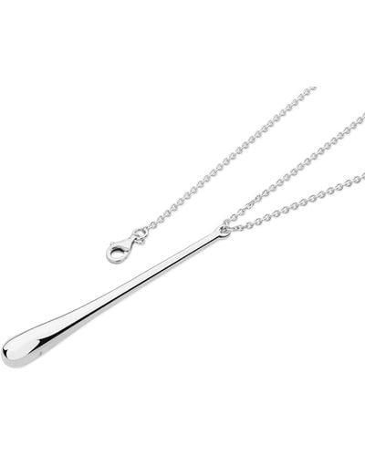 Lucy Quartermaine Thirty-two" Long Drop Necklace - Metallic