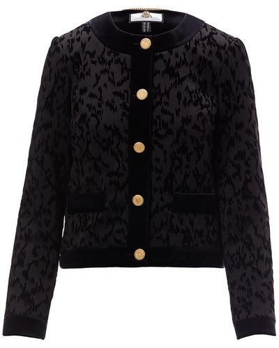 Nissa Velvet Suit Jacket - Black