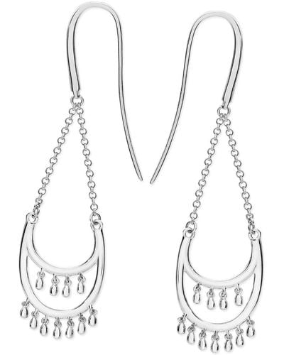 Lucy Quartermaine Drop Chandelier Earrings - Metallic