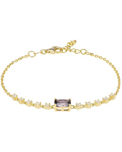 LÁTELITA London Claudia Gemstone Bracelet Gold Lilac Amethyst - Metallic