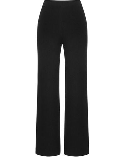 Nocturne High Waist Knit Trousers - Black