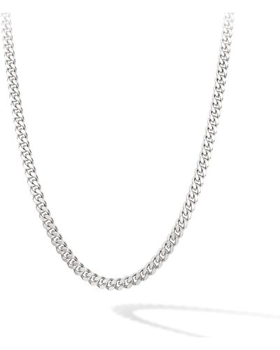 AWNL Sterling Curb Chain Necklace - Metallic