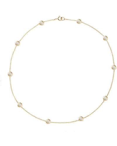 Lily Flo Jewellery Starlight 10 Diamond Station Necklace - Metallic