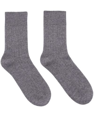 Loop Cashmere S Socks In Derby - Gray