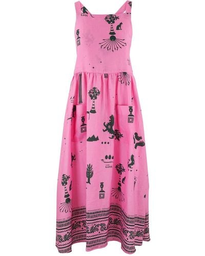 Klements Buto Dress In Ancient Hearts Pink