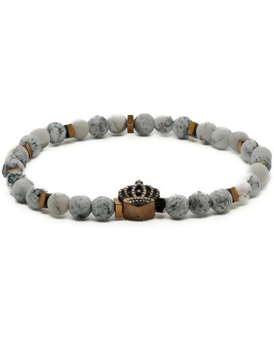 Ebru Jewelry Spiritual Beaded Bracelet - Metallic