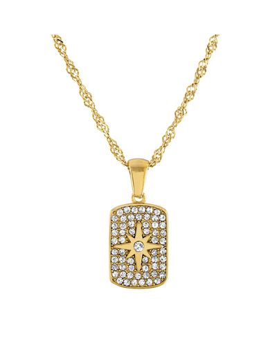 Olivia Le Hope Pave Star Pendant Necklace - Metallic