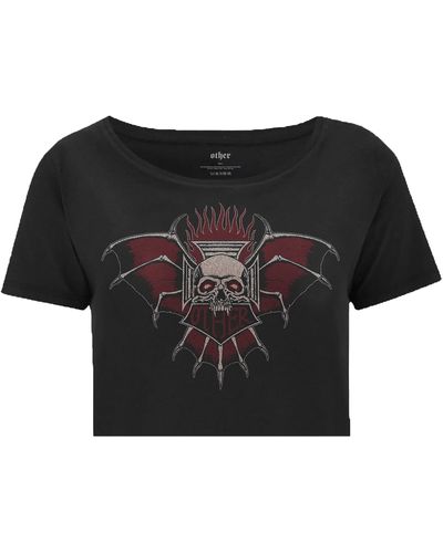 Other Death Skull Cropped T-shirt - Black