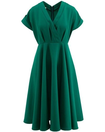 ROSERRY Siena Wrap Dress With Pockets In - Green