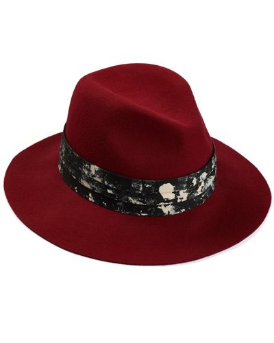 Justine Hats Floppy Fedora Hat - Red