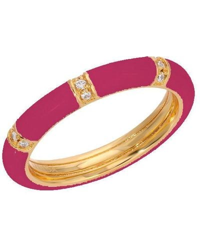 Leeada Jewelry Lamill Stacking Ring - Pink