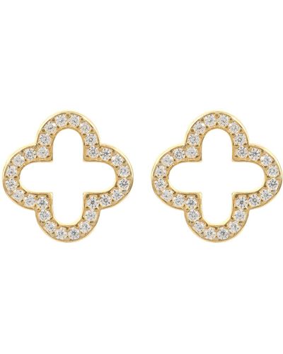 LÁTELITA London Byzantine Clover Earrings Gold - Metallic