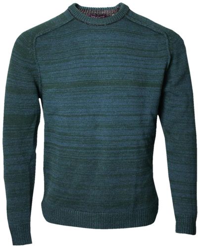 lords of harlech Crosby Crewneck Jumper In Hunter - Green