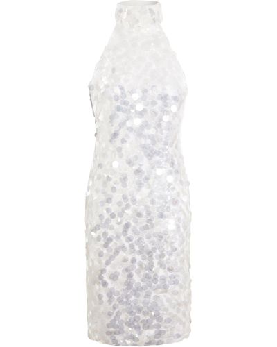 Sarvin Sequin Backless Mini Dress - White