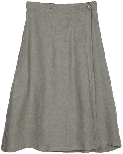 REISTOR Overlap Midi Dark Skirt - Grey