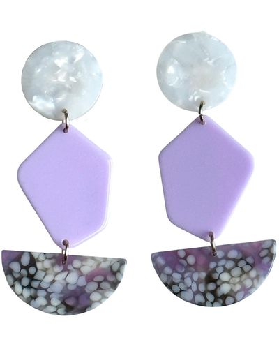 CLOSET REHAB Pendulum Drop Earrings In Worth The Hassle - Purple