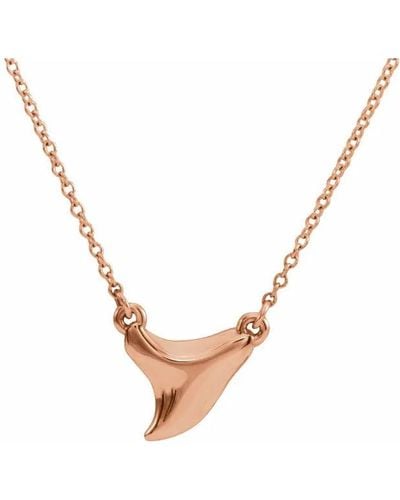 Ocean Rebel Shark Tooth 14k Rose Necklace - Metallic