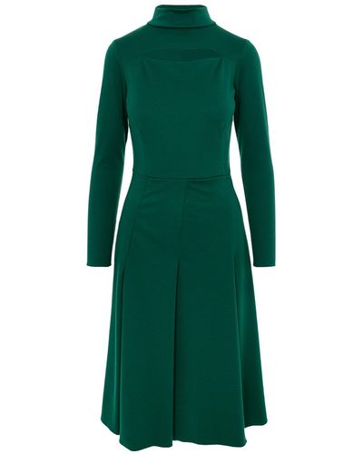 Framboise Catinka Midi Cotton Dress - Green