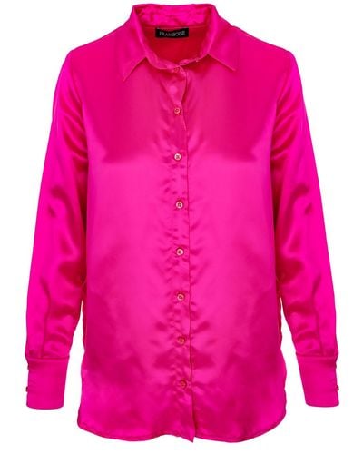 Framboise Corina Pink Silk And Viscose Shirt