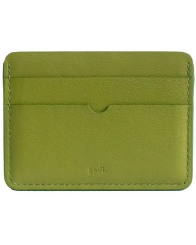godi. Handmade Leather Card Case - Green